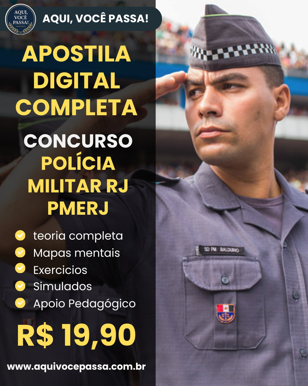 APOSTILA COMPLETA CONCURSO PMERJ POLÍCIA MILITAR DO RJ
