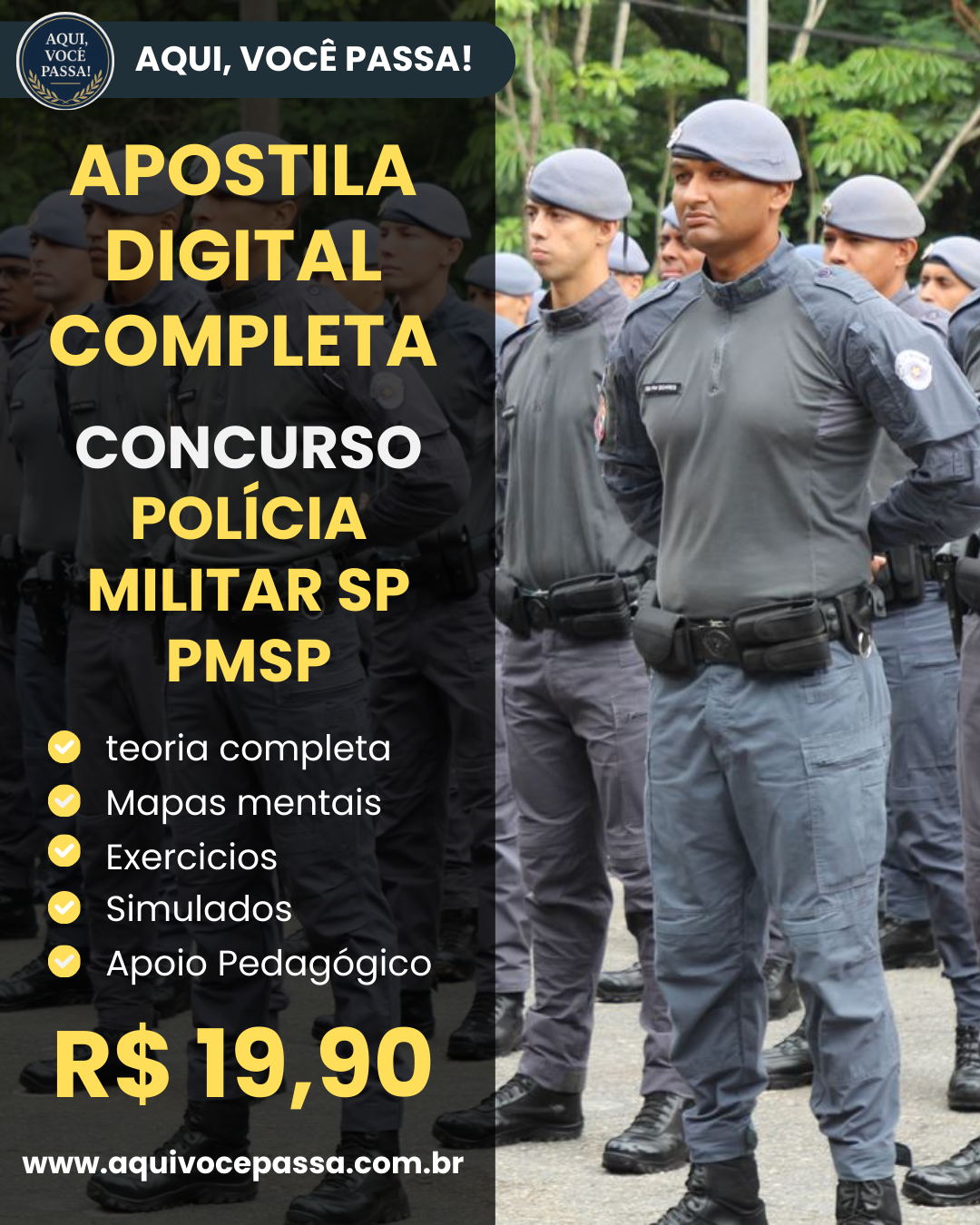 APOSTILA COMPLETA CONCURSO PMSP POLÍCIA MILITAR DE SP