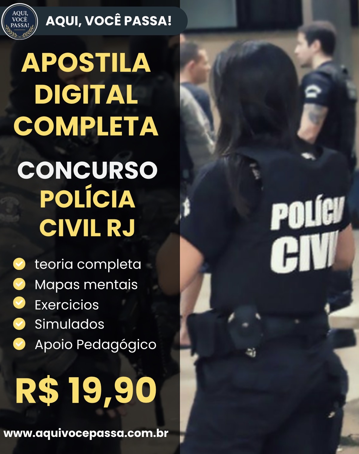 APOSTILA COMPLETA CONCURSO PMRJ POLÍCIA CIVIL RJ PERITO CRIMINAL